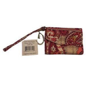 Vera Bradley Super Smart Wristlet Wallet Paisley Meets Plaid Retired